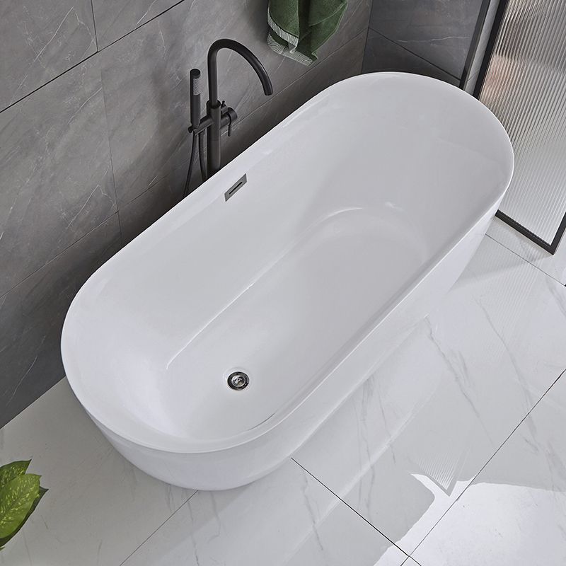 Antique Finish Stand Alone Bathtub Modern Oval Soaking Bath Tub Clearhalo 'Bathroom Remodel & Bathroom Fixtures' 'Bathtubs' 'Home Improvement' 'home_improvement' 'home_improvement_bathtubs' 'Showers & Bathtubs' 1200x1200_1c8a2a8f-439c-42ce-b301-f12fad54d09a