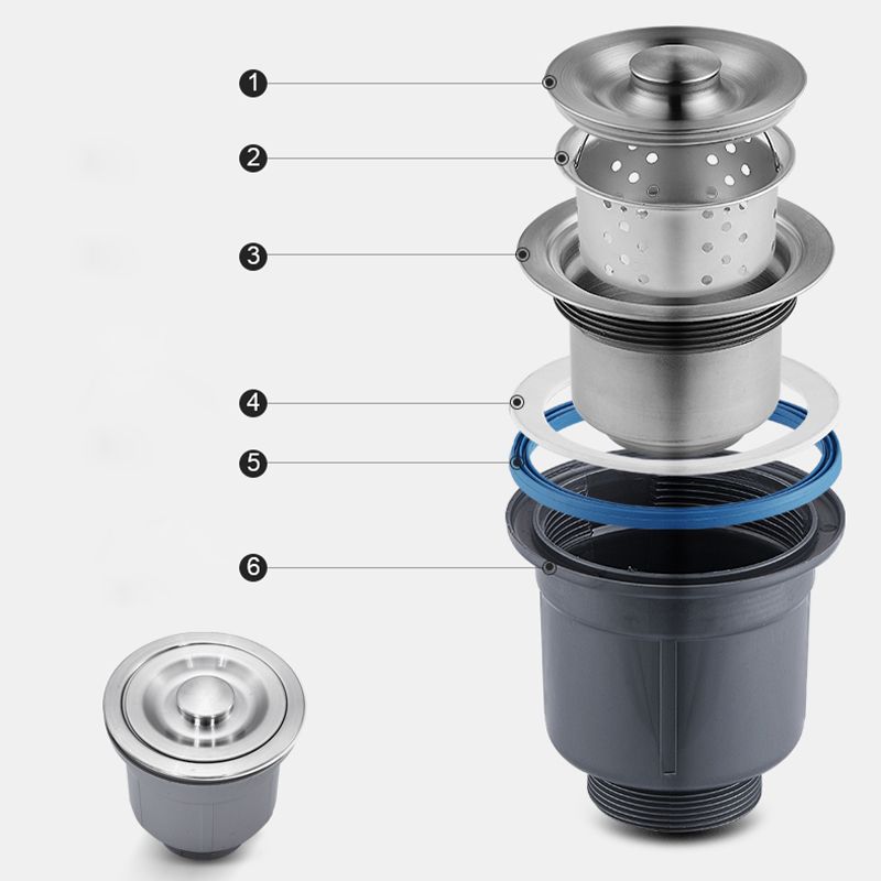 Modern Style Kitchen Sink Dirt Resistant Drop-In Sink with Drain Strainer Kit Clearhalo 'Home Improvement' 'home_improvement' 'home_improvement_kitchen_sinks' 'Kitchen Remodel & Kitchen Fixtures' 'Kitchen Sinks & Faucet Components' 'Kitchen Sinks' 'kitchen_sinks' 1200x1200_1c9504c3-7dc7-4dec-bab1-08b0ae710df2