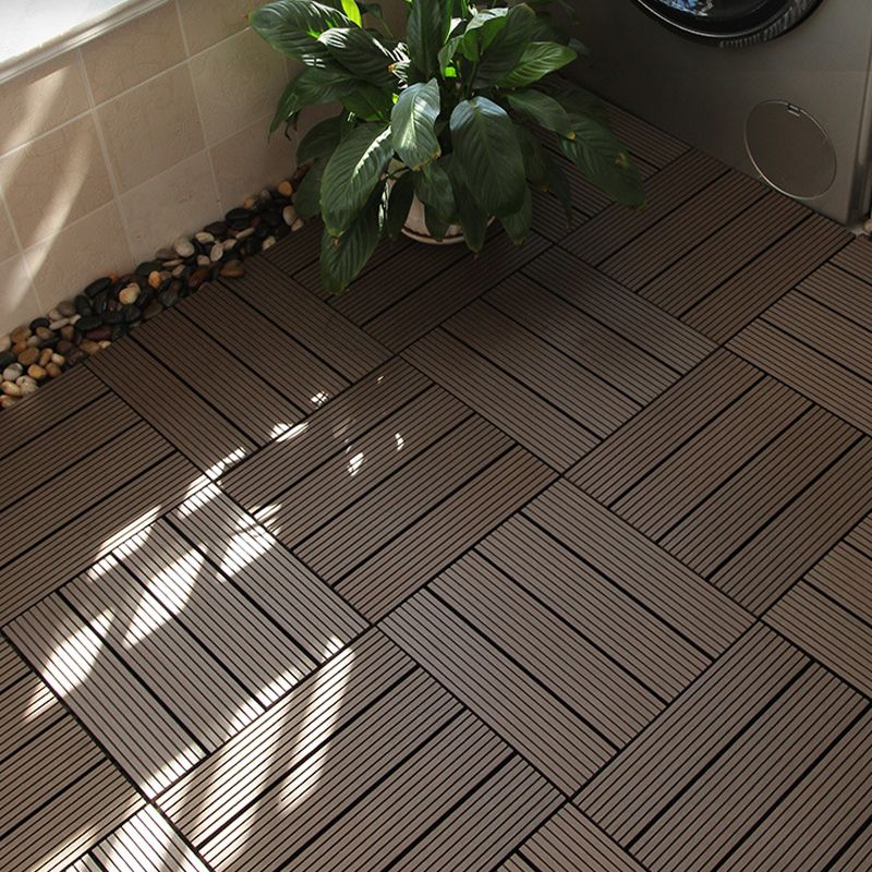 12" X 12" PVC 6-Slat Square Patio Tiles Snap Fit Installation Outdoor Flooring Tiles Clearhalo 'Home Improvement' 'home_improvement' 'home_improvement_outdoor_deck_tiles_planks' 'Outdoor Deck Tiles & Planks' 'Outdoor Flooring & Tile' 'Outdoor Remodel' 'outdoor_deck_tiles_planks' 1200x1200_1c9cf828-95bc-467f-b7fc-1089ba014fa1