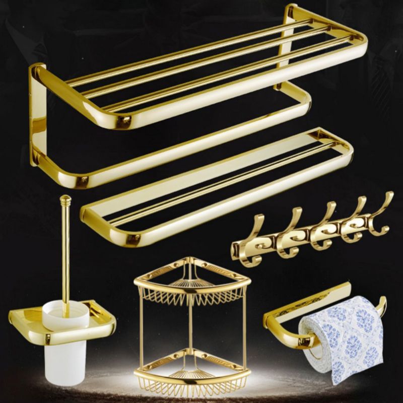 Chrome/Gold Bathroom Accessory Set Modern Metal Bathroom Hardware Set Clearhalo 'Bathroom Hardware Sets' 'Bathroom Hardware' 'Bathroom Remodel & Bathroom Fixtures' 'bathroom_hardware_sets' 'Home Improvement' 'home_improvement' 'home_improvement_bathroom_hardware_sets' 1200x1200_1cada0d4-e1bc-4543-994c-4fc6df88a0b6