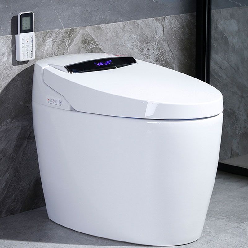 Ceramic Bidets Elongated White Contemporary Foot Sensor Smart Toilet Clearhalo 'Bathroom Remodel & Bathroom Fixtures' 'Bidets' 'Home Improvement' 'home_improvement' 'home_improvement_bidets' 'Toilets & Bidets' 1200x1200_1cb33ac8-3d00-4853-836e-6fa60d607422