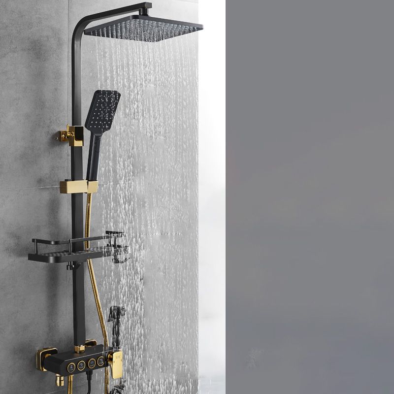 Contemporary Shower Set Slide Bar Adjustable Shower Head Wall Mounted Shower System Clearhalo 'Bathroom Remodel & Bathroom Fixtures' 'Home Improvement' 'home_improvement' 'home_improvement_shower_faucets' 'Shower Faucets & Systems' 'shower_faucets' 'Showers & Bathtubs Plumbing' 'Showers & Bathtubs' 1200x1200_1cb93bde-0c05-47eb-b632-4b1d2590def1