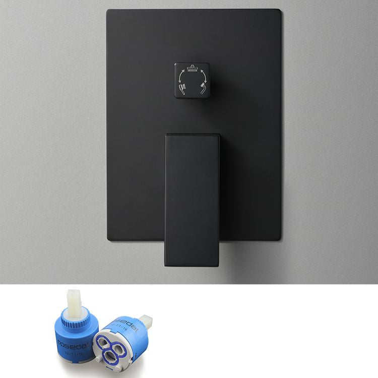 Modern Shower Faucet Brass Square Adjustable Shower Head Wall Mounted Shower Set Clearhalo 'Bathroom Remodel & Bathroom Fixtures' 'Home Improvement' 'home_improvement' 'home_improvement_shower_faucets' 'Shower Faucets & Systems' 'shower_faucets' 'Showers & Bathtubs Plumbing' 'Showers & Bathtubs' 1200x1200_1cbb6d33-bff2-4649-bfbd-535d08f01eb7