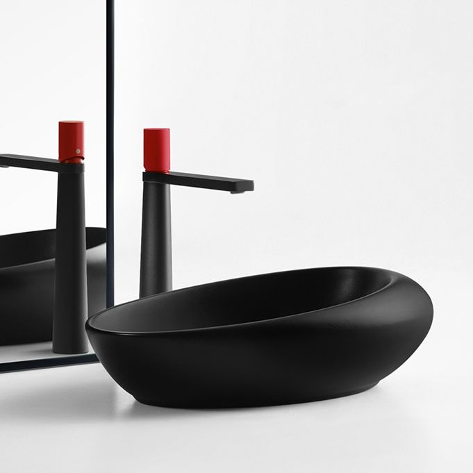 Modern Vessel Bathroom Sink Porcelain Oval Shut-Off Valve Included Vessel Clearhalo 'Bathroom Remodel & Bathroom Fixtures' 'Bathroom Sinks & Faucet Components' 'Bathroom Sinks' 'bathroom_sink' 'Home Improvement' 'home_improvement' 'home_improvement_bathroom_sink' 1200x1200_1cca732c-74ed-4a52-a8b4-ae55f8dac681