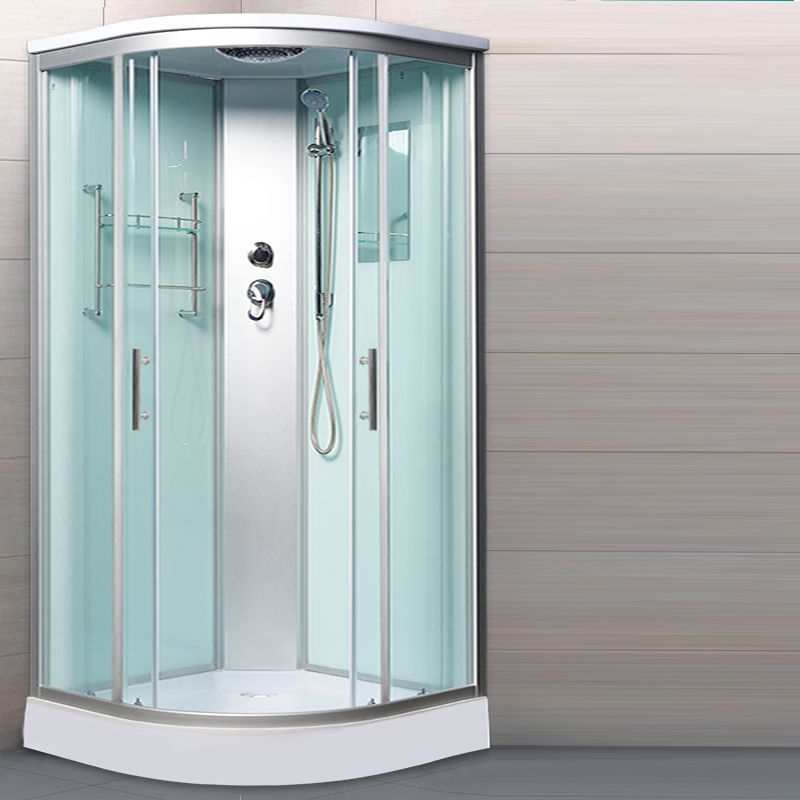 Round Shower Enclosure Double Sliding Door Shower Room with Shower Head Clearhalo 'Bathroom Remodel & Bathroom Fixtures' 'Home Improvement' 'home_improvement' 'home_improvement_shower_stalls_enclosures' 'Shower Stalls & Enclosures' 'shower_stalls_enclosures' 'Showers & Bathtubs' 1200x1200_1d027f30-2f46-4fa4-a4e2-d67316d90d04