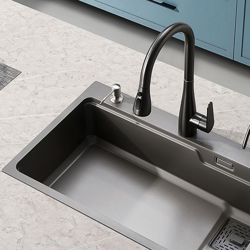 Kitchen Sink Stainless Rectangular Water Purification Kitchen Sink with Faucet Clearhalo 'Home Improvement' 'home_improvement' 'home_improvement_kitchen_sinks' 'Kitchen Remodel & Kitchen Fixtures' 'Kitchen Sinks & Faucet Components' 'Kitchen Sinks' 'kitchen_sinks' 1200x1200_1d2403e0-c6ac-4682-bdcd-a346de19588d