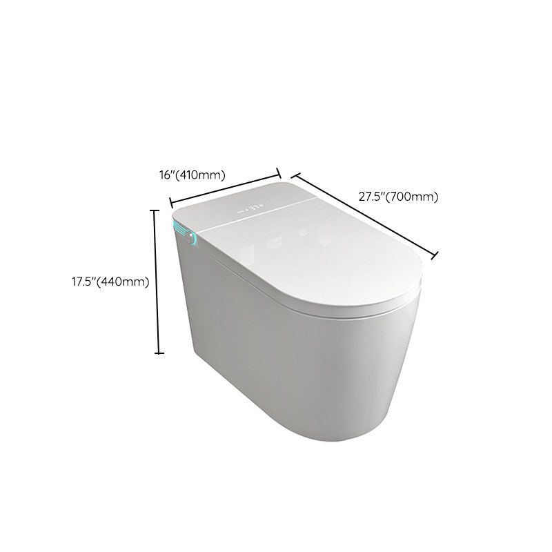 Contemporary 17.32" H White Electronic Toilet Elongated Floor Standing Bidet Clearhalo 'Bathroom Remodel & Bathroom Fixtures' 'Bidets' 'Home Improvement' 'home_improvement' 'home_improvement_bidets' 'Toilets & Bidets' 1200x1200_1d3b2f3d-6732-4098-bc6e-3396358c4df6
