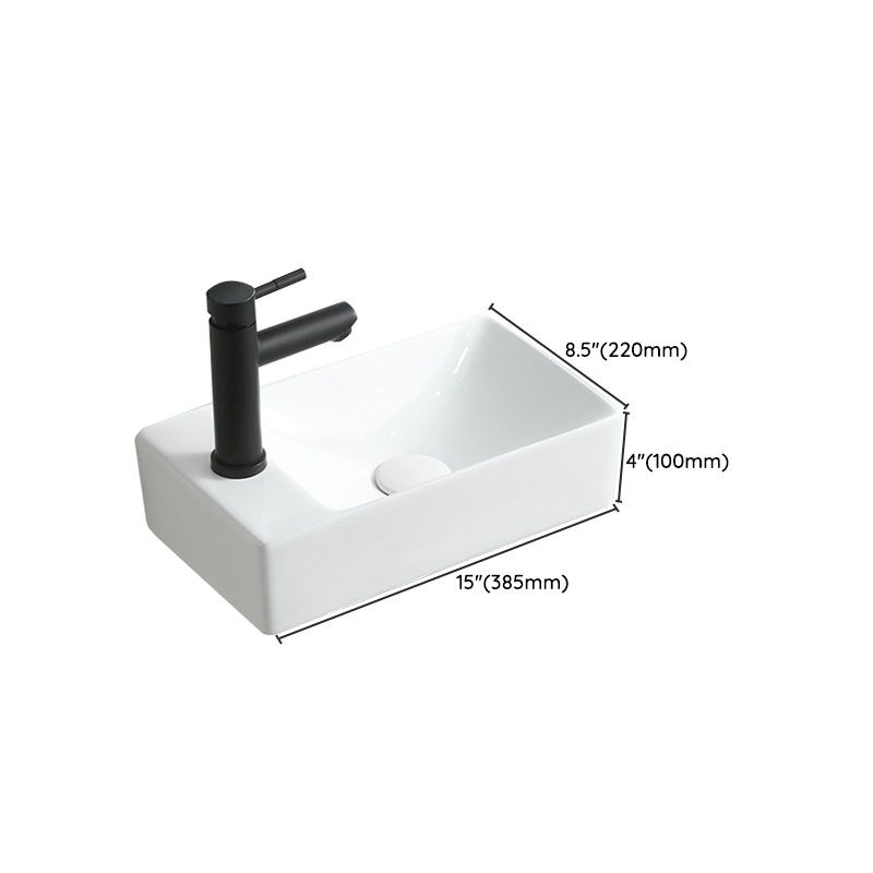 Modern Vessel Sink Rectangular Porcelain Wall Mount Bathroom Sink(Not Included Faucet) Clearhalo 'Bathroom Remodel & Bathroom Fixtures' 'Bathroom Sinks & Faucet Components' 'Bathroom Sinks' 'bathroom_sink' 'Home Improvement' 'home_improvement' 'home_improvement_bathroom_sink' 1200x1200_1d3fcf59-964c-48c0-b525-75002fd493cc