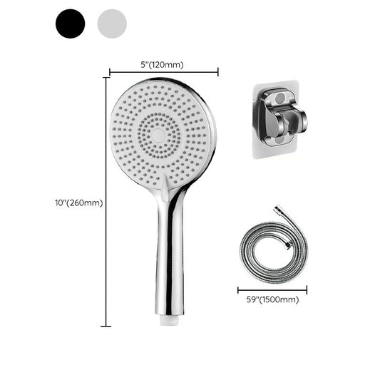 Round Shower Head Plastic Handheld Shower Head with Adjustable Spray Pattern Clearhalo 'Bathroom Remodel & Bathroom Fixtures' 'Home Improvement' 'home_improvement' 'home_improvement_shower_heads' 'Shower Heads' 'shower_heads' 'Showers & Bathtubs Plumbing' 'Showers & Bathtubs' 1200x1200_1d454b1f-6333-4e8a-82ef-987fcf0bce2f