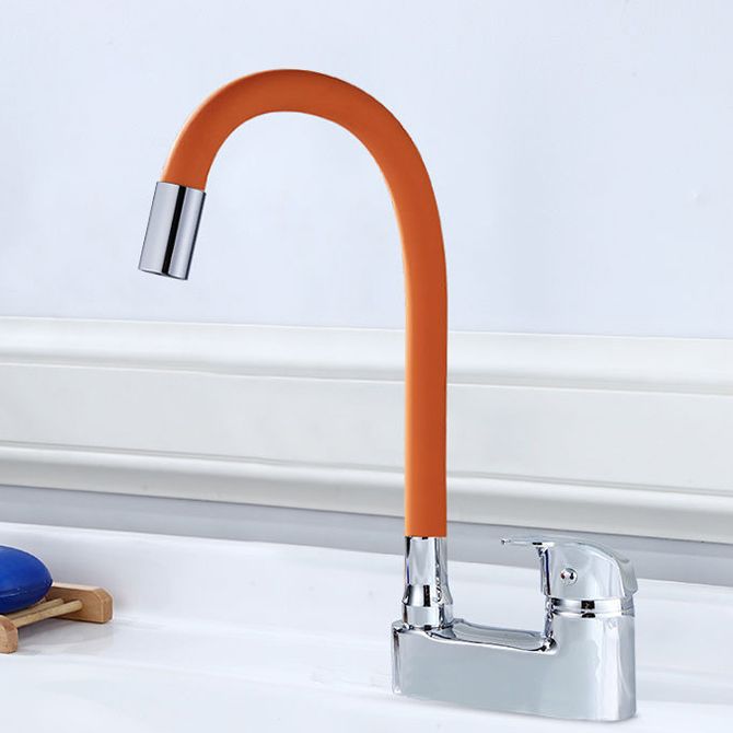 Modern Style Vessel Faucet Copper Single Handle High Arc Vessel Faucet Clearhalo 'Bathroom Remodel & Bathroom Fixtures' 'Bathroom Sink Faucets' 'Bathroom Sinks & Faucet Components' 'bathroom_sink_faucets' 'Home Improvement' 'home_improvement' 'home_improvement_bathroom_sink_faucets' 1200x1200_1d52a2c9-5680-4d54-ae36-9f647bda9255