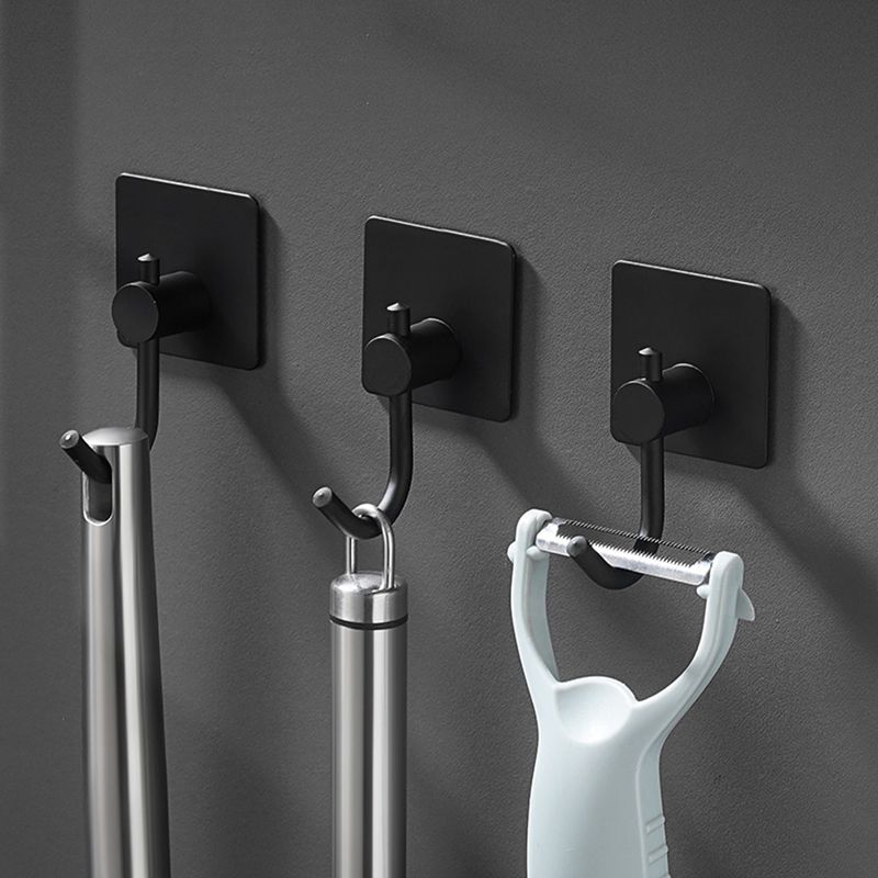 Minimalistic Bathroom Accessory Set Modern Matte Grey Robe Hooks Clearhalo 'Bathroom Hardware Sets' 'Bathroom Hardware' 'Bathroom Remodel & Bathroom Fixtures' 'bathroom_hardware_sets' 'Home Improvement' 'home_improvement' 'home_improvement_bathroom_hardware_sets' 1200x1200_1d5cce88-ae4a-4ec0-a9c3-90b2bcdd162f