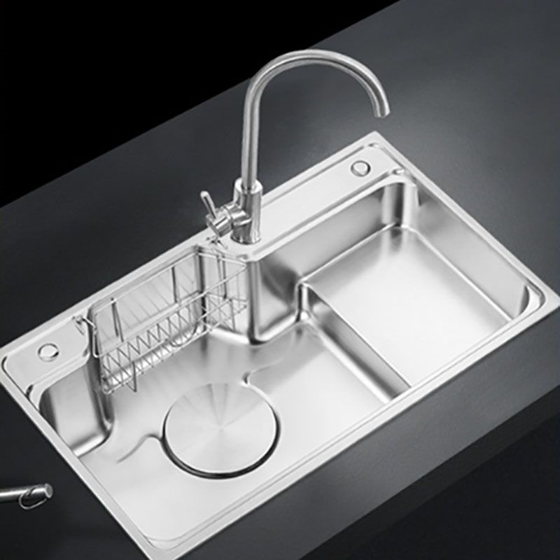 Rectangle Stainless Steel Kitchen Sink Double Basin Sink with Drain Assembly Clearhalo 'Home Improvement' 'home_improvement' 'home_improvement_kitchen_sinks' 'Kitchen Remodel & Kitchen Fixtures' 'Kitchen Sinks & Faucet Components' 'Kitchen Sinks' 'kitchen_sinks' 1200x1200_1d5cfdcf-94c5-4576-a73b-8d61f804bda6
