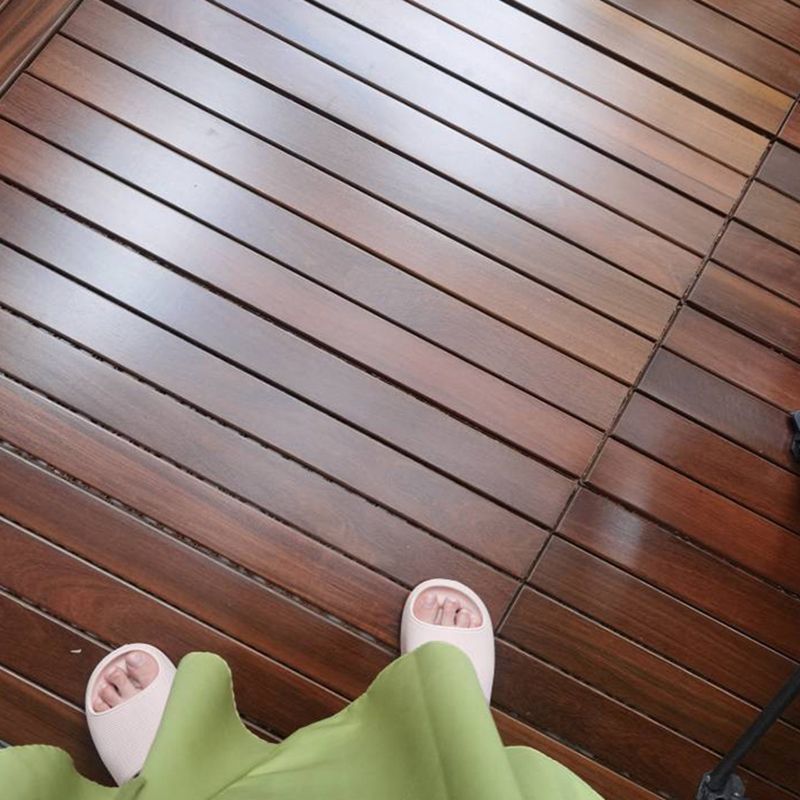 Smooth Teak Floor Tile Water Resistant Click Lock Wooden Floor for Living Room Clearhalo 'Flooring 'Hardwood Flooring' 'hardwood_flooring' 'Home Improvement' 'home_improvement' 'home_improvement_hardwood_flooring' Walls and Ceiling' 1200x1200_1d5d6f6a-06a0-46e7-bc93-8de2c25a06db