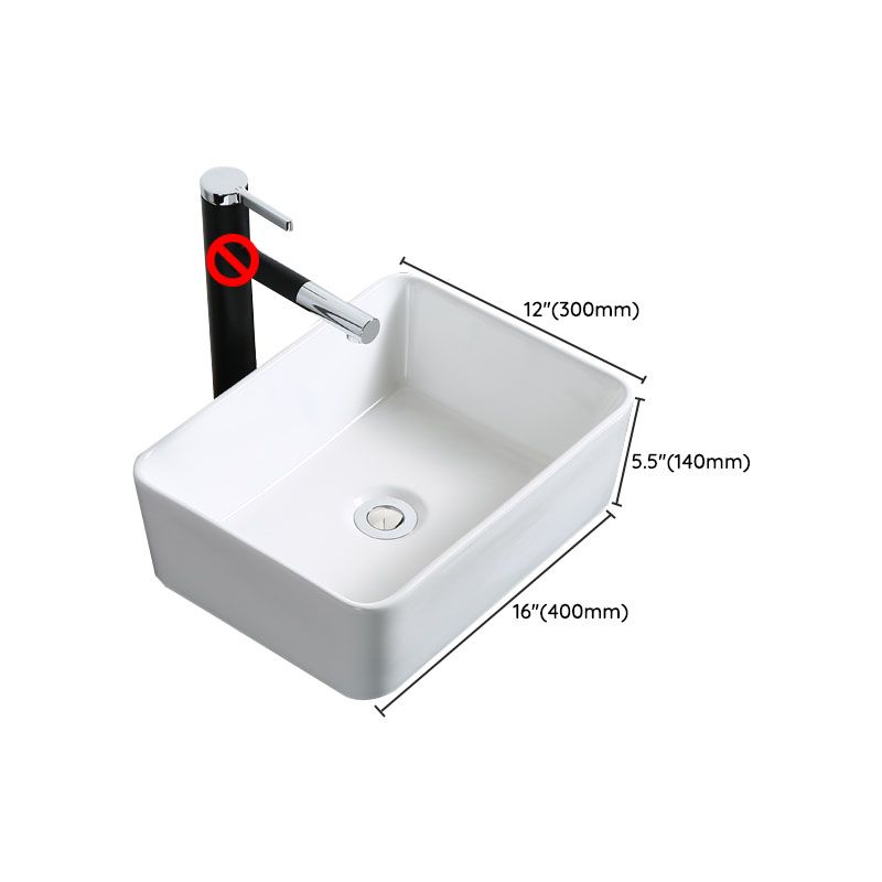 Modern Bathroom Sink Porcelain Rectangle Bathroom Sink in White(Not Including Faucet) Clearhalo 'Bathroom Remodel & Bathroom Fixtures' 'Bathroom Sinks & Faucet Components' 'Bathroom Sinks' 'bathroom_sink' 'Home Improvement' 'home_improvement' 'home_improvement_bathroom_sink' 1200x1200_1d67f215-a53c-477a-b843-02dad06e124a
