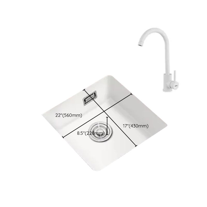 Kitchen Ceramic Sink White Pull-out Faucet Anti-spill Rectangular Sink Clearhalo 'Home Improvement' 'home_improvement' 'home_improvement_kitchen_sinks' 'Kitchen Remodel & Kitchen Fixtures' 'Kitchen Sinks & Faucet Components' 'Kitchen Sinks' 'kitchen_sinks' 1200x1200_1d6c1ab4-0b50-4718-988a-98fc5fa82acc