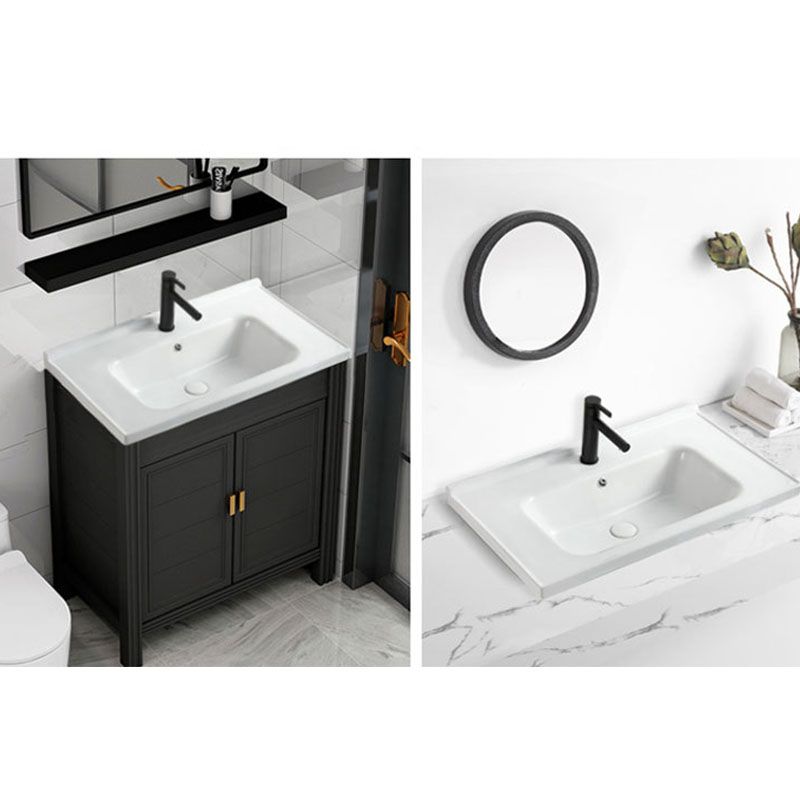Modern Vessel Sink Rectangular Porcelain Drop-in Bathroom Sink(Not Included Faucet) Clearhalo 'Bathroom Remodel & Bathroom Fixtures' 'Bathroom Sinks & Faucet Components' 'Bathroom Sinks' 'bathroom_sink' 'Home Improvement' 'home_improvement' 'home_improvement_bathroom_sink' 1200x1200_1d86a5a1-d379-402c-b381-f27760430deb