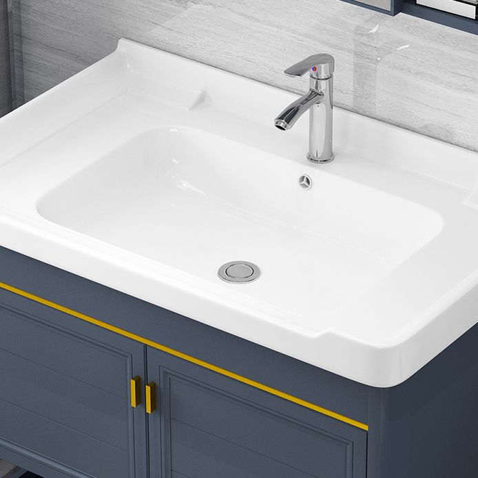 Metal Glam Bathroom Vanity Set Freestanding Single-Sink Bath Vanity Clearhalo 'Bathroom Remodel & Bathroom Fixtures' 'Bathroom Vanities' 'bathroom_vanities' 'Home Improvement' 'home_improvement' 'home_improvement_bathroom_vanities' 1200x1200_1d8ff5ea-6c29-4941-b19c-c8c936f1228a