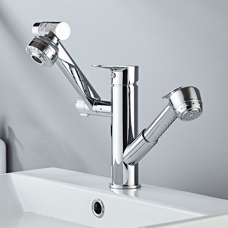 Glam Vessel Faucet Brass Lever Handles Swivel Spout Basin Lavatory Faucet Clearhalo 'Bathroom Remodel & Bathroom Fixtures' 'Bathroom Sink Faucets' 'Bathroom Sinks & Faucet Components' 'bathroom_sink_faucets' 'Home Improvement' 'home_improvement' 'home_improvement_bathroom_sink_faucets' 1200x1200_1d90a4ee-f6dd-4e2e-b424-eeccf0c8ca92
