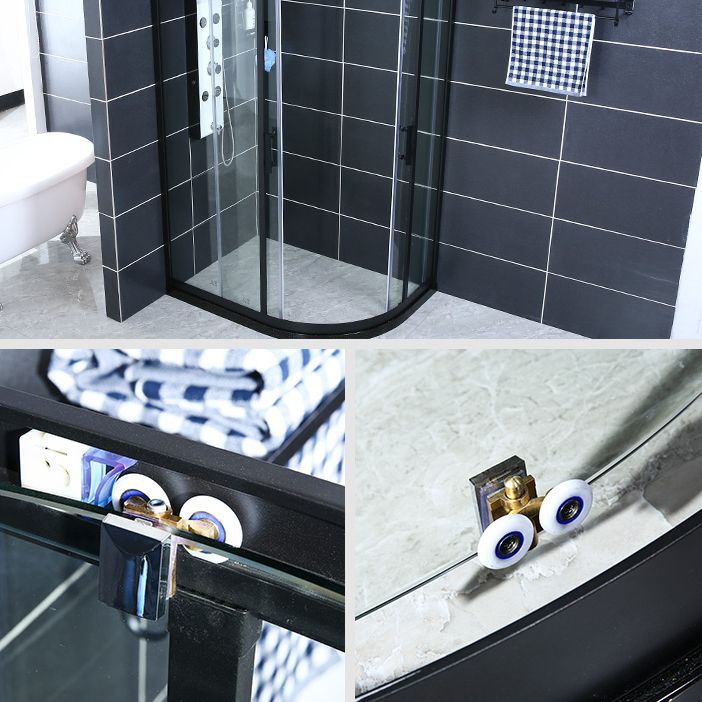 Neo-round Stainless Steel Shower Enclosure with Double Door Handles Clearhalo 'Bathroom Remodel & Bathroom Fixtures' 'Home Improvement' 'home_improvement' 'home_improvement_shower_stalls_enclosures' 'Shower Stalls & Enclosures' 'shower_stalls_enclosures' 'Showers & Bathtubs' 1200x1200_1d9b6cac-adcb-431c-a9d2-3fa3e39418b7