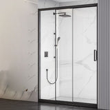 Single Sliding Semi-Frameless Shower Doors Tempered Shower Bath Door Clearhalo 'Bathroom Remodel & Bathroom Fixtures' 'Home Improvement' 'home_improvement' 'home_improvement_shower_tub_doors' 'Shower and Tub Doors' 'shower_tub_doors' 'Showers & Bathtubs' 1200x1200_1da8cb2c-725e-4cfa-8823-1f2eafc3cae2