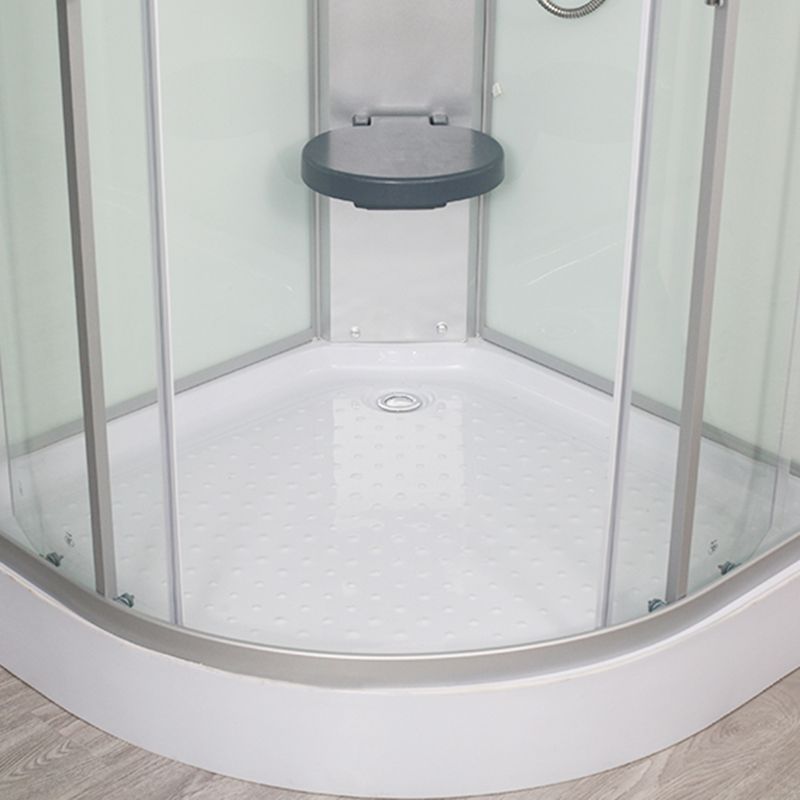Round Shower Stall Tempered Glass Shower Stall with Rain Shower Clearhalo 'Bathroom Remodel & Bathroom Fixtures' 'Home Improvement' 'home_improvement' 'home_improvement_shower_stalls_enclosures' 'Shower Stalls & Enclosures' 'shower_stalls_enclosures' 'Showers & Bathtubs' 1200x1200_1db86833-234f-4f5e-8dc2-f7c9eb6f2d23