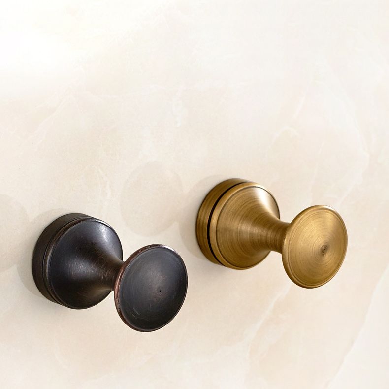 5 Piece Traditional Bathroom Accessory Set Brushed Brass Robe Hooks Clearhalo 'Bathroom Hardware Sets' 'Bathroom Hardware' 'Bathroom Remodel & Bathroom Fixtures' 'bathroom_hardware_sets' 'Home Improvement' 'home_improvement' 'home_improvement_bathroom_hardware_sets' 1200x1200_1dc68f2a-be30-430c-bea7-9d92a98d63e7