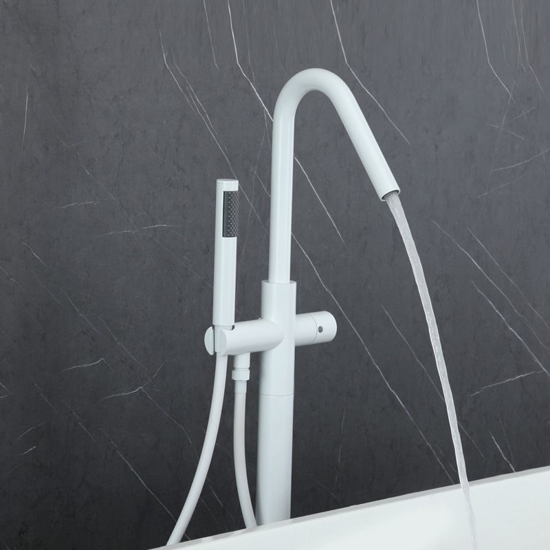 Floor Mounted Metal Freestanding Tub Filler Elbow Freestanding Bathtub Faucet Clearhalo 'Bathroom Remodel & Bathroom Fixtures' 'Bathtub Faucets' 'bathtub_faucets' 'Home Improvement' 'home_improvement' 'home_improvement_bathtub_faucets' 1200x1200_1dcd84d7-6b07-414c-9fec-26de860c87ad