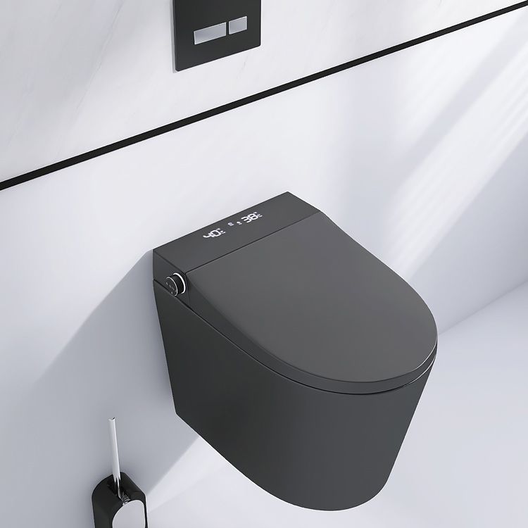 Contemporary White/black/ Gray Electronic Toilet Elongated Wall Hung Toilet Set Clearhalo 'Bathroom Remodel & Bathroom Fixtures' 'Bidets' 'Home Improvement' 'home_improvement' 'home_improvement_bidets' 'Toilets & Bidets' 1200x1200_1dd6fc02-41b9-40f9-a587-3f5d81c7ceb2