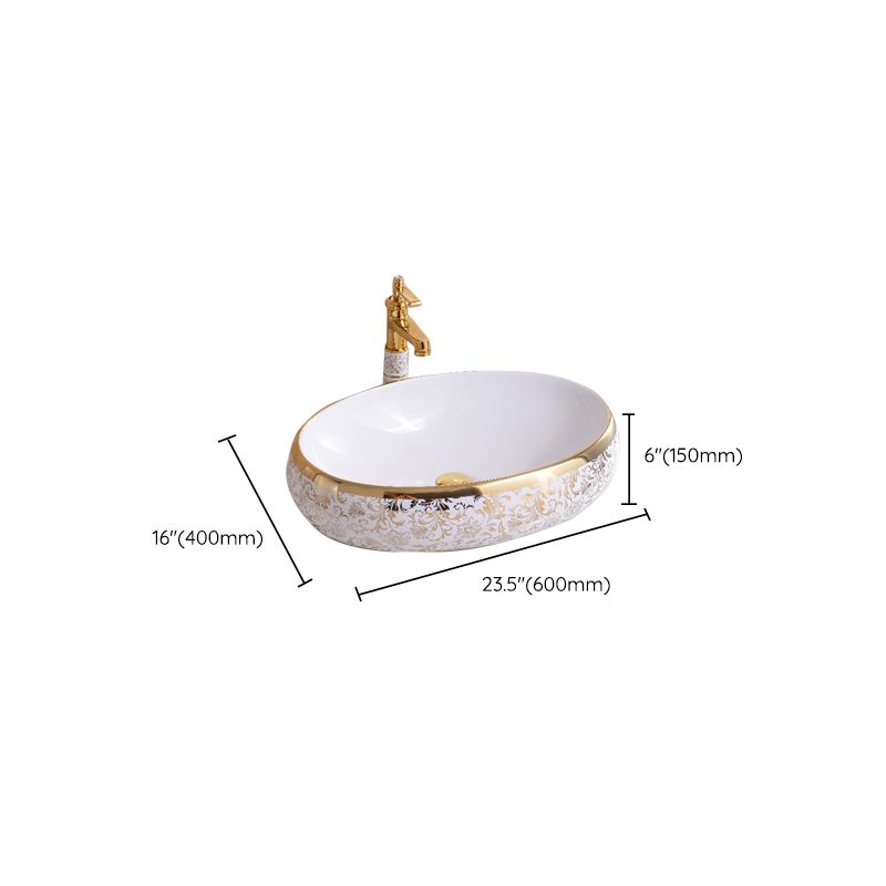 Traditional Vessel Bathroom Sink Oval Porcelain with Overflow Vessel Clearhalo 'Bathroom Remodel & Bathroom Fixtures' 'Bathroom Sinks & Faucet Components' 'Bathroom Sinks' 'bathroom_sink' 'Home Improvement' 'home_improvement' 'home_improvement_bathroom_sink' 1200x1200_1dfe895f-a496-4187-8fbc-541d6ce76ba4