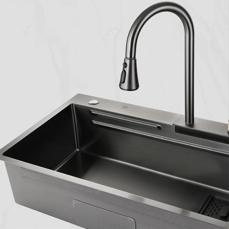 Contemporary Kitchen Sink Stainless Steel Friction Resistant Kitchen Sink with Faucet Clearhalo 'Home Improvement' 'home_improvement' 'home_improvement_kitchen_sinks' 'Kitchen Remodel & Kitchen Fixtures' 'Kitchen Sinks & Faucet Components' 'Kitchen Sinks' 'kitchen_sinks' 1200x1200_1e10dc0e-a583-4353-ae91-64b2d357fe93