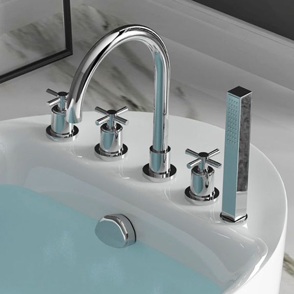 Freestanding Acrylic Bathtub Pop-up Drain Oval Modern Right-Hand Bath Clearhalo 'Bathroom Remodel & Bathroom Fixtures' 'Bathtubs' 'Home Improvement' 'home_improvement' 'home_improvement_bathtubs' 'Showers & Bathtubs' 1200x1200_1e241752-d17f-4474-b1df-96730ca3e397