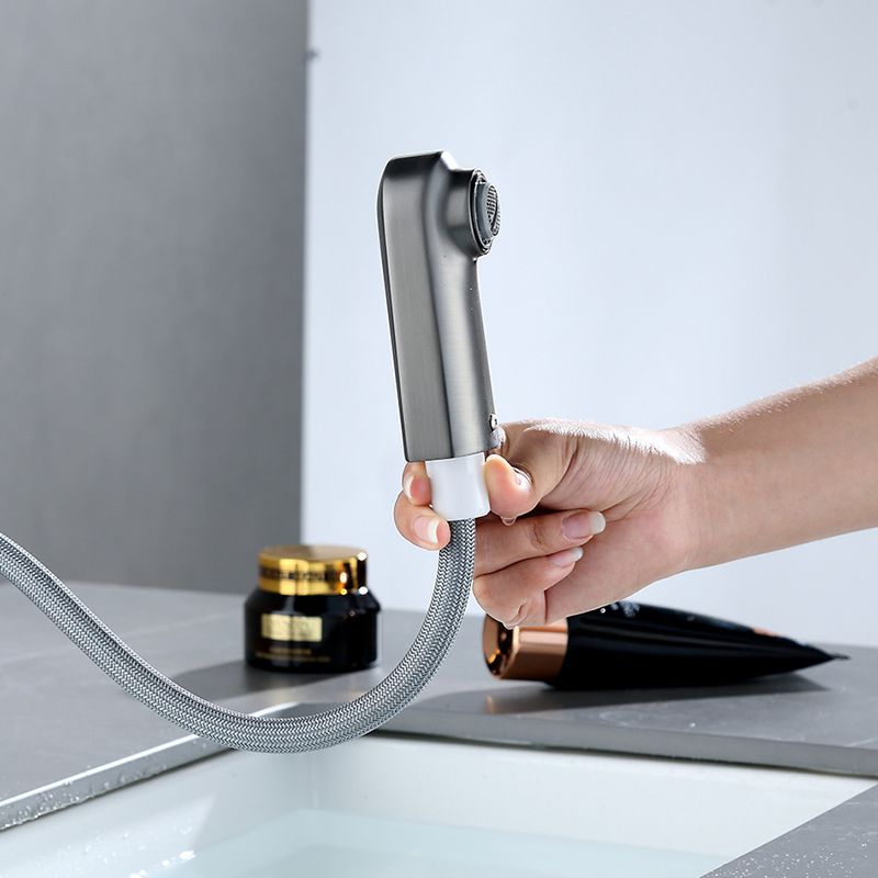 Contemporary Style Centerset Faucets Bathroom Faucets with Lever Handle Clearhalo 'Bathroom Remodel & Bathroom Fixtures' 'Bathroom Sink Faucets' 'Bathroom Sinks & Faucet Components' 'bathroom_sink_faucets' 'Home Improvement' 'home_improvement' 'home_improvement_bathroom_sink_faucets' 1200x1200_1e272585-3c52-4a7e-a9d1-01e2d0c68275