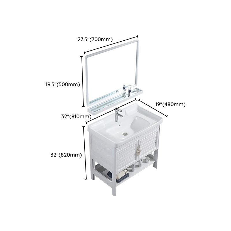 Modern Freestanding Sink Included Sink Vanity in White for Bathroom Clearhalo 'Bathroom Remodel & Bathroom Fixtures' 'Bathroom Vanities' 'bathroom_vanities' 'Home Improvement' 'home_improvement' 'home_improvement_bathroom_vanities' 1200x1200_1e29e178-7dc4-4794-84c2-001a4ceda28c