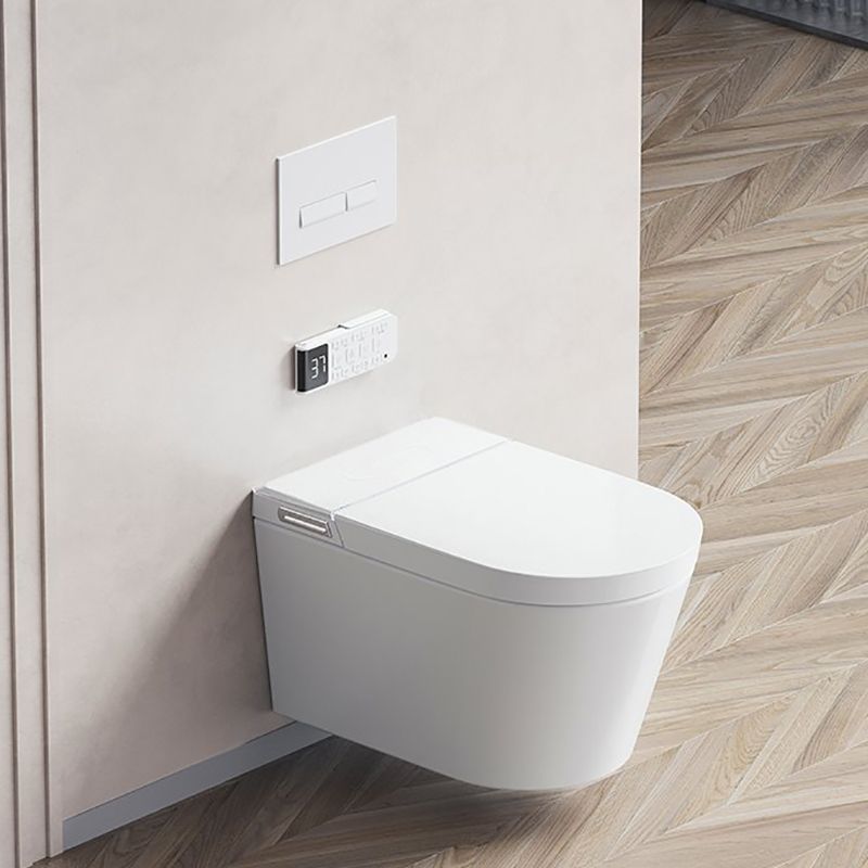 Elongated Wall Mounted Bidet Antimicrobial Smart Bidet with Heated Seat and Dryer Clearhalo 'Bathroom Remodel & Bathroom Fixtures' 'Bidets' 'Home Improvement' 'home_improvement' 'home_improvement_bidets' 'Toilets & Bidets' 1200x1200_1e2bcfd9-1e1e-4b62-924b-300f81dec1dc