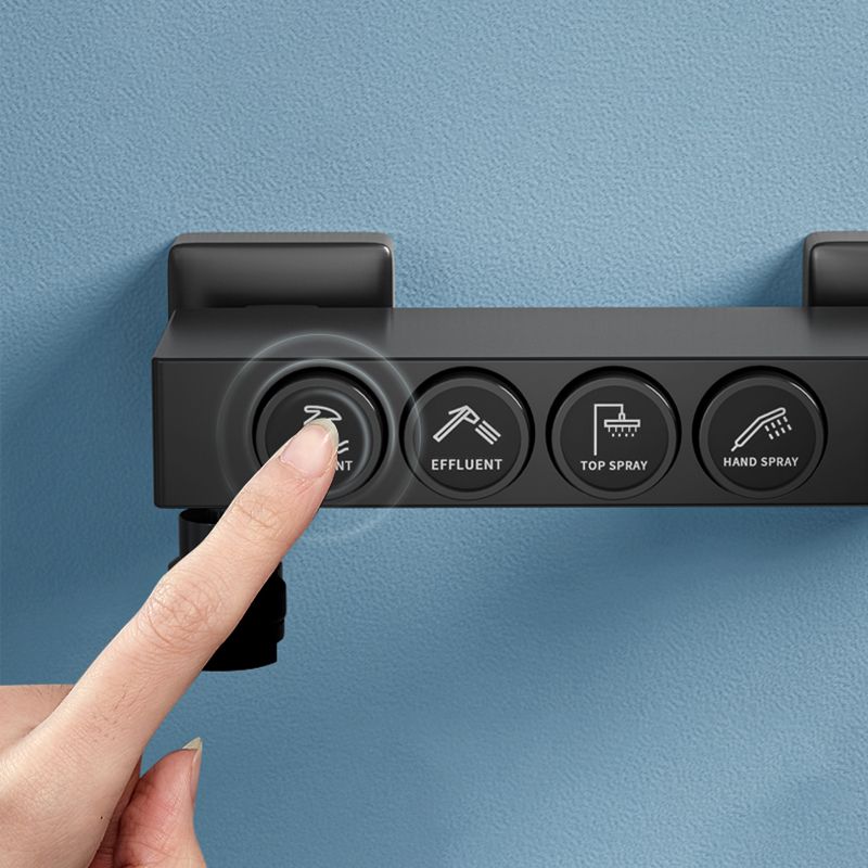 Modern Style Shower System Copper Spot Resist Rectangle Wall Mounted Shower System Clearhalo 'Bathroom Remodel & Bathroom Fixtures' 'Home Improvement' 'home_improvement' 'home_improvement_shower_faucets' 'Shower Faucets & Systems' 'shower_faucets' 'Showers & Bathtubs Plumbing' 'Showers & Bathtubs' 1200x1200_1e39424c-4b6c-4d73-bbd4-11c9cdac6e68