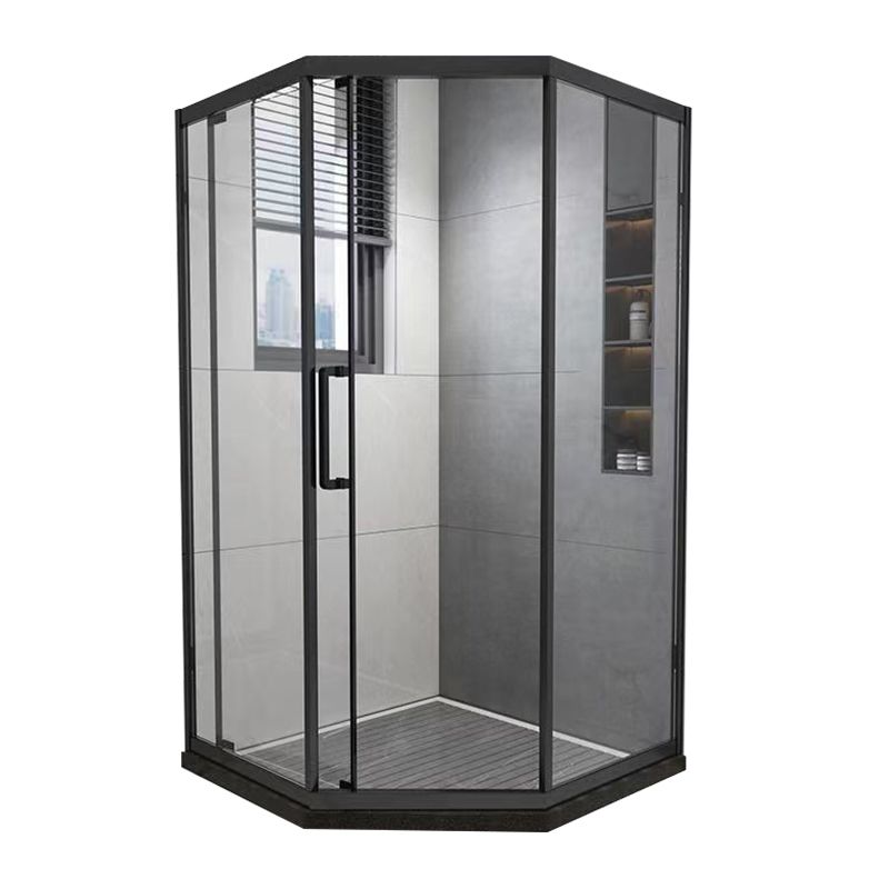 Tempered Frame Shower Doors Black Transparent Shower Bath Door Clearhalo 'Bathroom Remodel & Bathroom Fixtures' 'Home Improvement' 'home_improvement' 'home_improvement_shower_tub_doors' 'Shower and Tub Doors' 'shower_tub_doors' 'Showers & Bathtubs' 1200x1200_1e412cc8-bd8d-49e3-8350-0745a9cbf14a