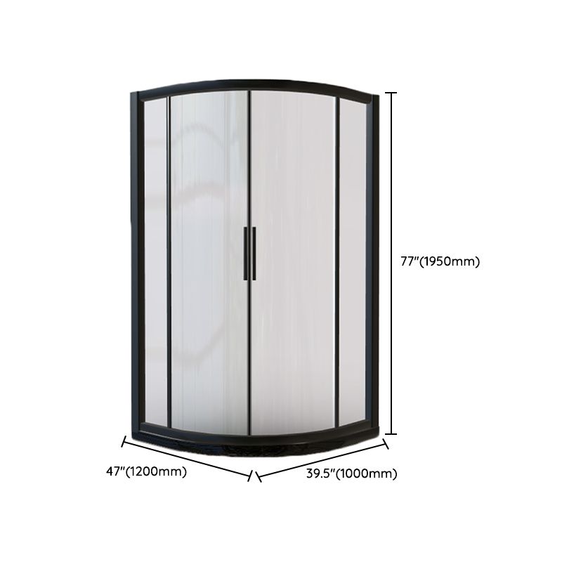 Easy Clean Glass Shower Enclosure Black Neo-Angle Shower Kit Clearhalo 'Bathroom Remodel & Bathroom Fixtures' 'Home Improvement' 'home_improvement' 'home_improvement_shower_stalls_enclosures' 'Shower Stalls & Enclosures' 'shower_stalls_enclosures' 'Showers & Bathtubs' 1200x1200_1e446477-2f18-4cc0-bd23-9656152c0984