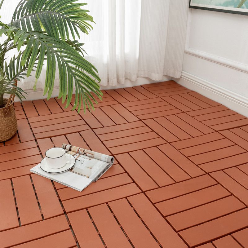 12" X 12" 4-Slat Square Deck/Patio Flooring Tiles Snap Fit Installation Floor Board Tiles Clearhalo 'Home Improvement' 'home_improvement' 'home_improvement_outdoor_deck_tiles_planks' 'Outdoor Deck Tiles & Planks' 'Outdoor Flooring & Tile' 'Outdoor Remodel' 'outdoor_deck_tiles_planks' 1200x1200_1e44ac5e-6d25-43c1-a7bb-60ddc360285e