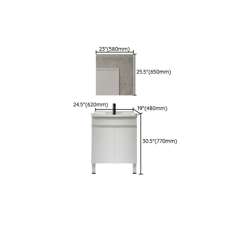 Modern Single-Sink White Wood Bathroom Vanity Cabinet with Soft Close Door Clearhalo 'Bathroom Remodel & Bathroom Fixtures' 'Bathroom Vanities' 'bathroom_vanities' 'Home Improvement' 'home_improvement' 'home_improvement_bathroom_vanities' 1200x1200_1e47b2f5-d4b6-4a48-9dae-932dcc9e1c38