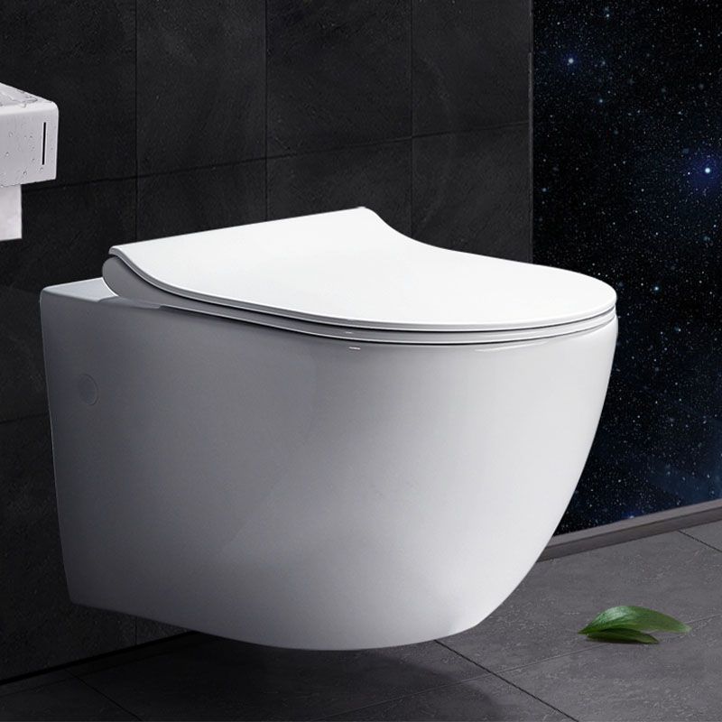 Wall-mounted Toilet Household In-wall Hidden Tank Soft-Close Seat Toilet Clearhalo 'Bathroom Remodel & Bathroom Fixtures' 'Home Improvement' 'home_improvement' 'home_improvement_toilets' 'Toilets & Bidets' 'Toilets' 1200x1200_1e4e6aa6-a713-47b5-b923-c60a7c03558b