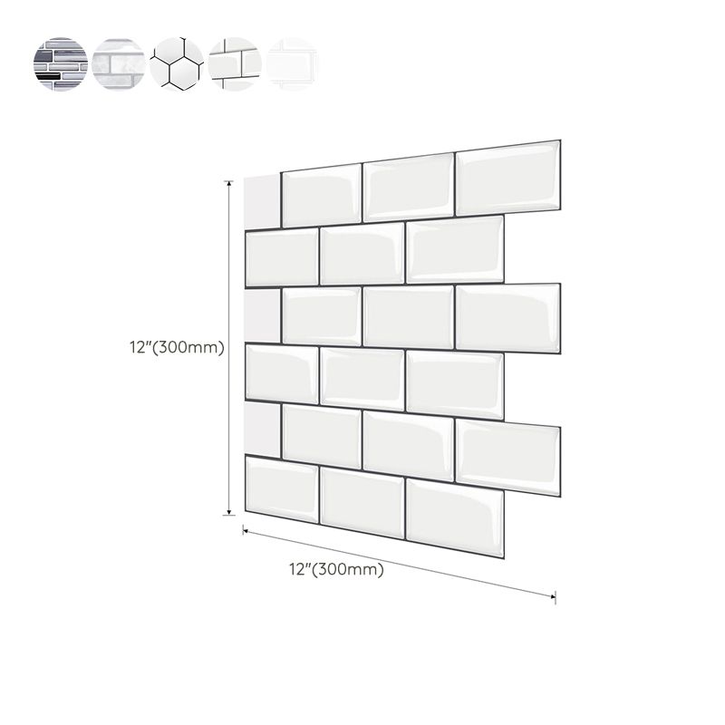 Plastic Peel and Stick Backsplash Wall Tile 3D Square Wallpaper Clearhalo 'Flooring 'Home Improvement' 'home_improvement' 'home_improvement_peel_stick_blacksplash' 'Peel & Stick Backsplash Tile' 'peel_stick_blacksplash' 'Walls & Ceilings' Walls and Ceiling' 1200x1200_1e5cf50c-9880-4e9a-9eab-c0c8d6020a4b
