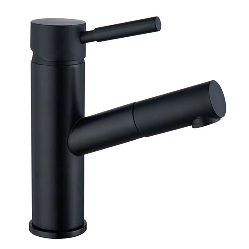 Pull-out Faucet Contemporary Single Handle Faucet with Swivel Spout Clearhalo 'Bathroom Remodel & Bathroom Fixtures' 'Bathroom Sink Faucets' 'Bathroom Sinks & Faucet Components' 'bathroom_sink_faucets' 'Home Improvement' 'home_improvement' 'home_improvement_bathroom_sink_faucets' 1200x1200_1e83f779-5fa5-4631-8894-debe47df1a2f