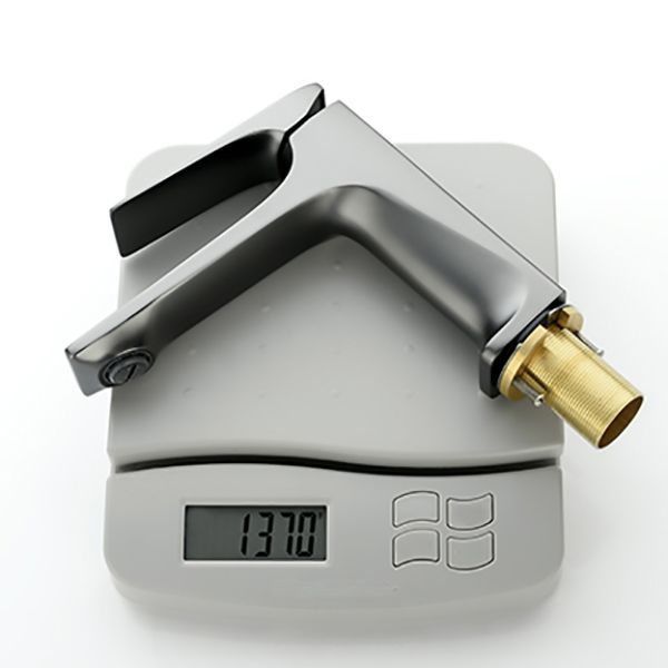 Contemporary Centerset Faucet Lever Handles Single Hole Low Arc Solid Brass Square Faucet Clearhalo 'Bathroom Remodel & Bathroom Fixtures' 'Bathroom Sink Faucets' 'Bathroom Sinks & Faucet Components' 'bathroom_sink_faucets' 'Home Improvement' 'home_improvement' 'home_improvement_bathroom_sink_faucets' 1200x1200_1e90d679-dd59-4fd4-bdd4-ce7f50b10415