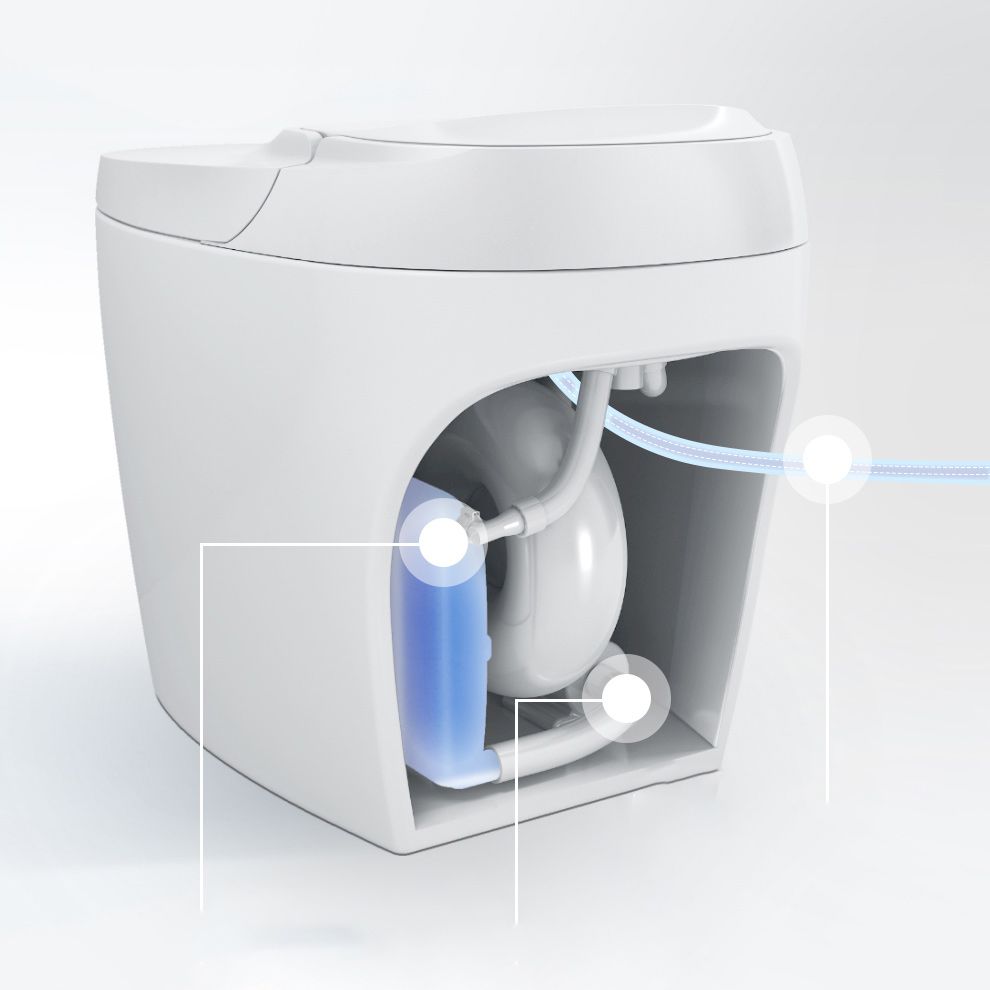 Electronic Toilet Seat in White Elongated Floor Standing Bidet with Heated Seat Clearhalo 'Bathroom Remodel & Bathroom Fixtures' 'Bidets' 'Home Improvement' 'home_improvement' 'home_improvement_bidets' 'Toilets & Bidets' 1200x1200_1e95cb1a-df77-4f72-b494-548824a88e71