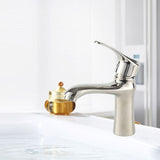 Centerset Lavatory Faucet Single Lever Handle Faucet for Bathroom Clearhalo 'Bathroom Remodel & Bathroom Fixtures' 'Bathroom Sink Faucets' 'Bathroom Sinks & Faucet Components' 'bathroom_sink_faucets' 'Home Improvement' 'home_improvement' 'home_improvement_bathroom_sink_faucets' 1200x1200_1eadf27d-f9ae-42ef-8015-c58596b3e0d7