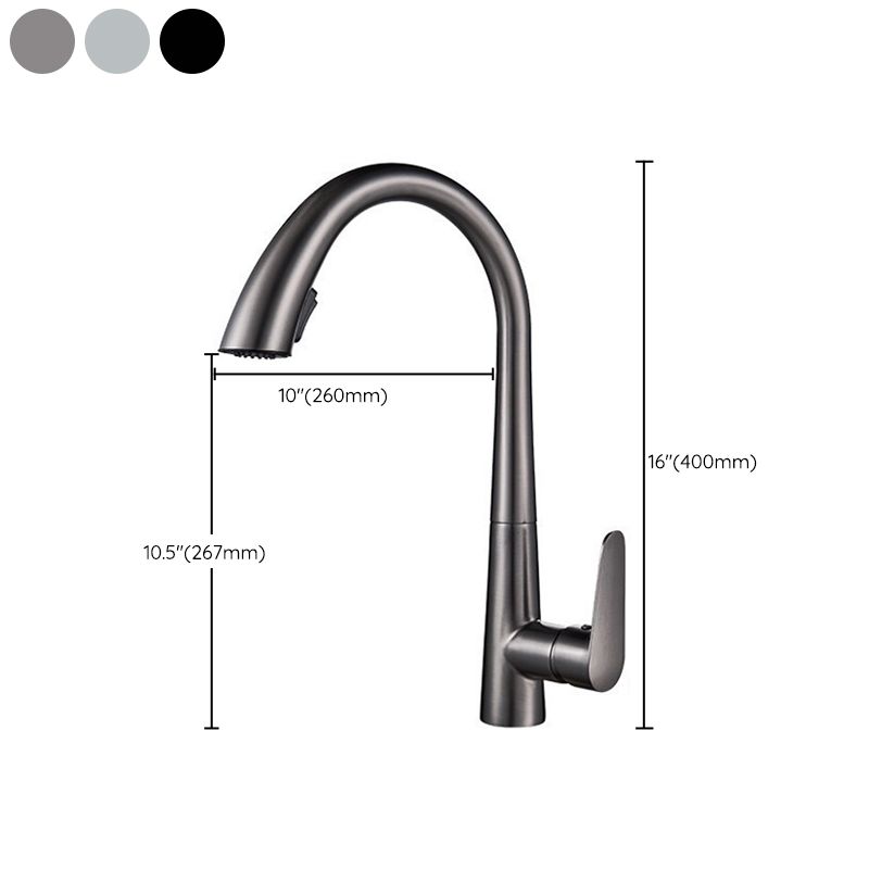 Contemporary Kitchen Faucet Copper Single Handle High Arc Kitchen Faucet Clearhalo 'Home Improvement' 'home_improvement' 'home_improvement_kitchen_faucets' 'Kitchen Faucets' 'Kitchen Remodel & Kitchen Fixtures' 'Kitchen Sinks & Faucet Components' 'kitchen_faucets' 1200x1200_1ebb6ff9-2c30-4e97-9042-e774c88da08d