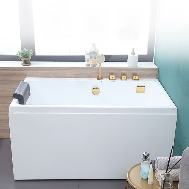 Soaking Bathtub Antique Finish Rectangular Back to Wall Bath Clearhalo 'Bathroom Remodel & Bathroom Fixtures' 'Bathtubs' 'Home Improvement' 'home_improvement' 'home_improvement_bathtubs' 'Showers & Bathtubs' 1200x1200_1ed09484-f9ab-44b5-a112-c83cdb612086