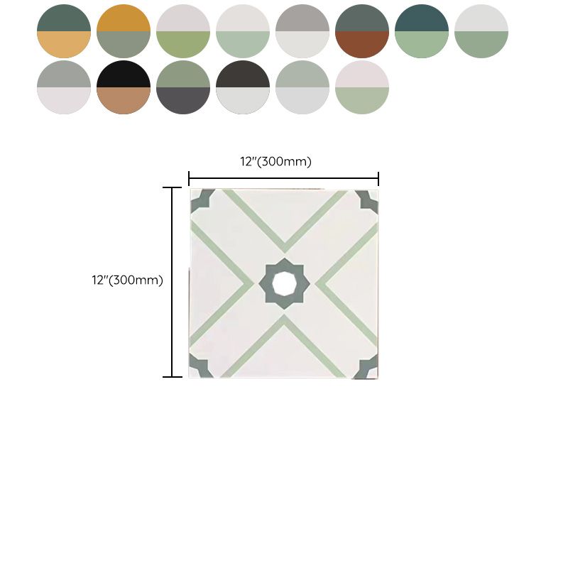 Square Ceramic Matte Straight Edge Singular Tile Spanish Bathroom Floor Clearhalo 'Floor Tiles & Wall Tiles' 'floor_tiles_wall_tiles' 'Flooring 'Home Improvement' 'home_improvement' 'home_improvement_floor_tiles_wall_tiles' Walls and Ceiling' 1200x1200_1ed7cdca-63be-42da-bca1-7e9b7fffad5d