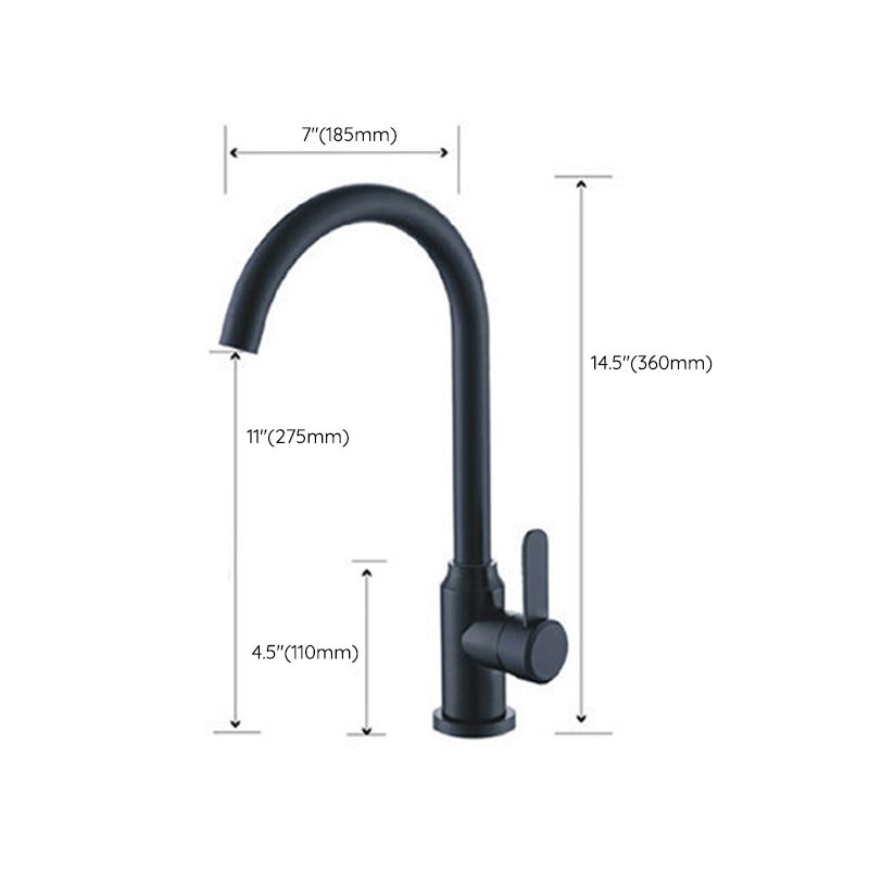 Modern Pulldown Sprayer Water Filler One Handle High Arch Kitchen Faucet with Deck Plate Clearhalo 'Home Improvement' 'home_improvement' 'home_improvement_kitchen_faucets' 'Kitchen Faucets' 'Kitchen Remodel & Kitchen Fixtures' 'Kitchen Sinks & Faucet Components' 'kitchen_faucets' 1200x1200_1ed9a4ab-9593-426d-989c-b49887f8fbbf