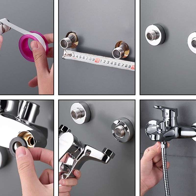 Popular Wall Mount Tub Faucet Fixed Lever Handle Bath Filler Trim Clearhalo 'Bathroom Remodel & Bathroom Fixtures' 'Bathtub Faucets' 'bathtub_faucets' 'Home Improvement' 'home_improvement' 'home_improvement_bathtub_faucets' 1200x1200_1edd334b-a2e0-4209-ad68-29fd087a3696